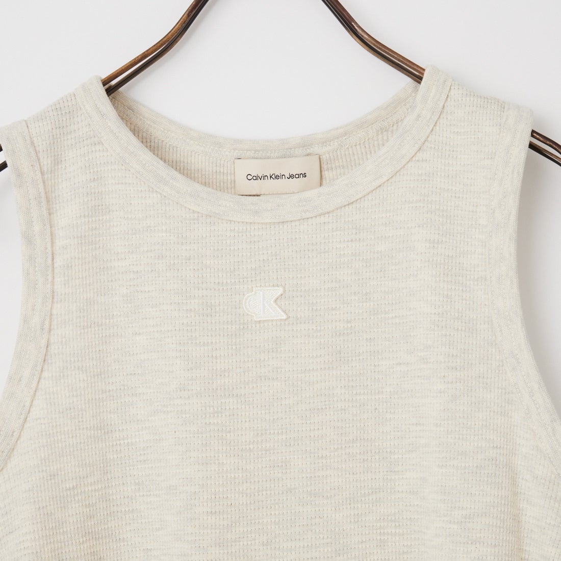 Calvin Klein [カルバンクライン] モノグラムロゴワッペン ワッフル レーサータンク [47F232G] P4P