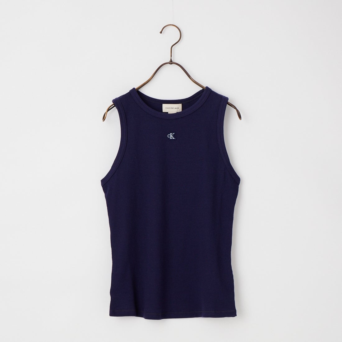 Calvin Klein [カルバンクライン] モノグラムロゴワッペン ワッフル レーサータンク [47F232G] 9EI