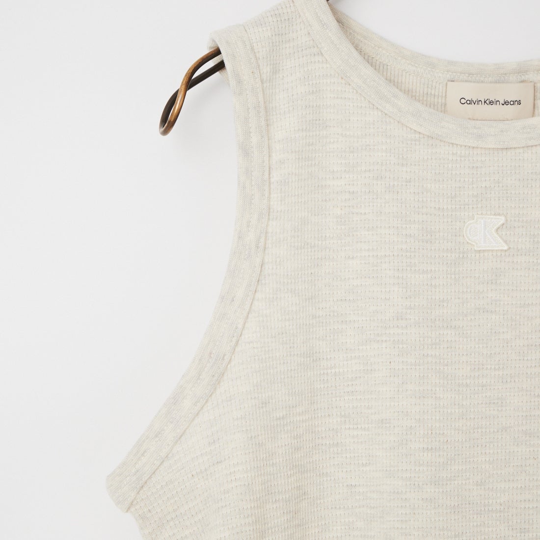 Calvin Klein [カルバンクライン] モノグラムロゴワッペン ワッフル レーサータンク [47F232G] P4P