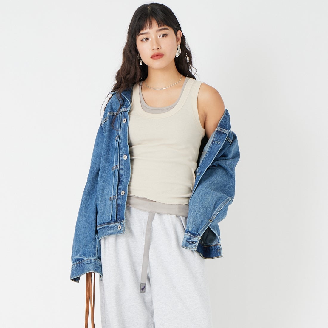 07 GRAY&&モデル身長：162cm 着用サイズ：F&&