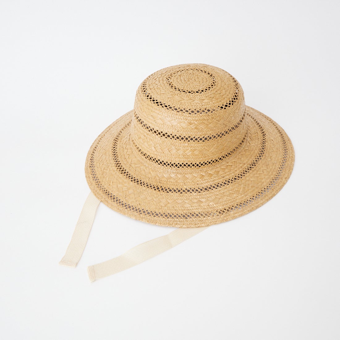 RACAL [ラカル] カンピボーダーレース編みサンハット [RL-26-052W] NATURAL