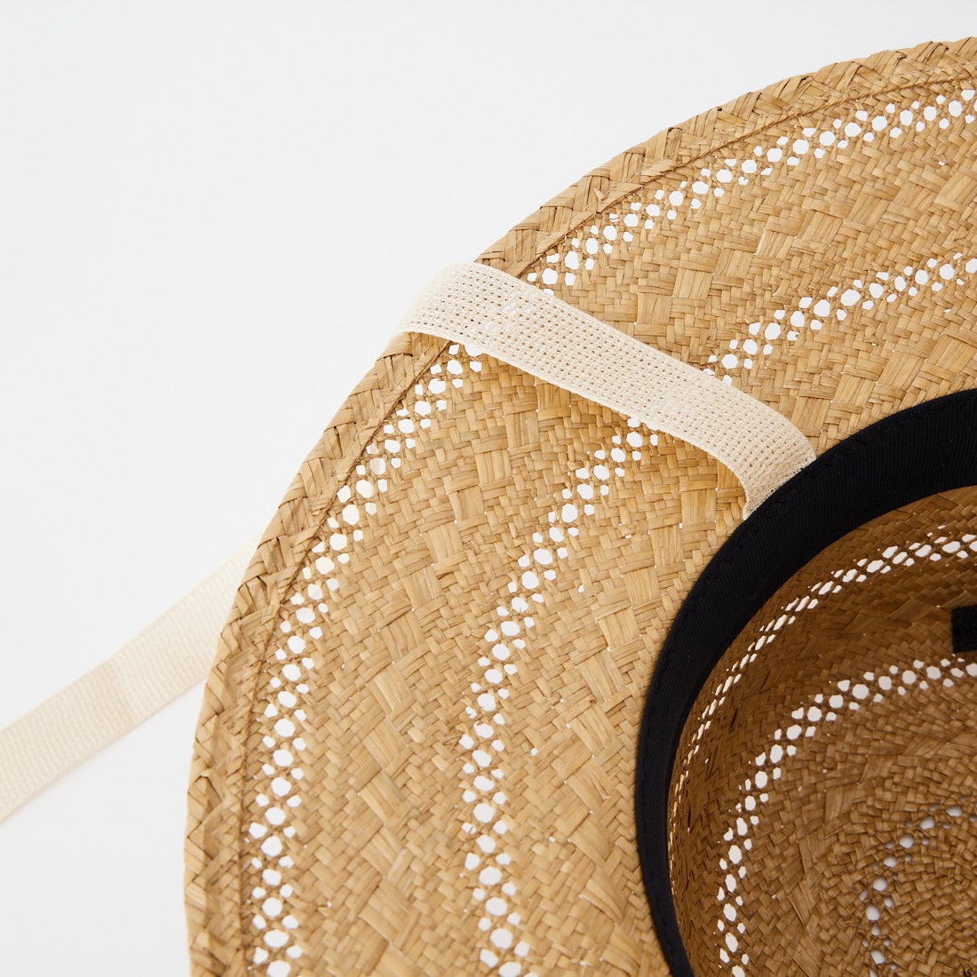 RACAL [ラカル] カンピボーダーレース編みサンハット [RL-26-052W] NATURAL