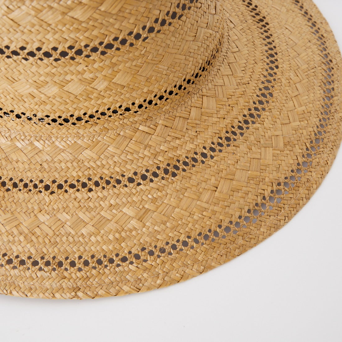 RACAL [ラカル] カンピボーダーレース編みサンハット [RL-26-052W] NATURAL