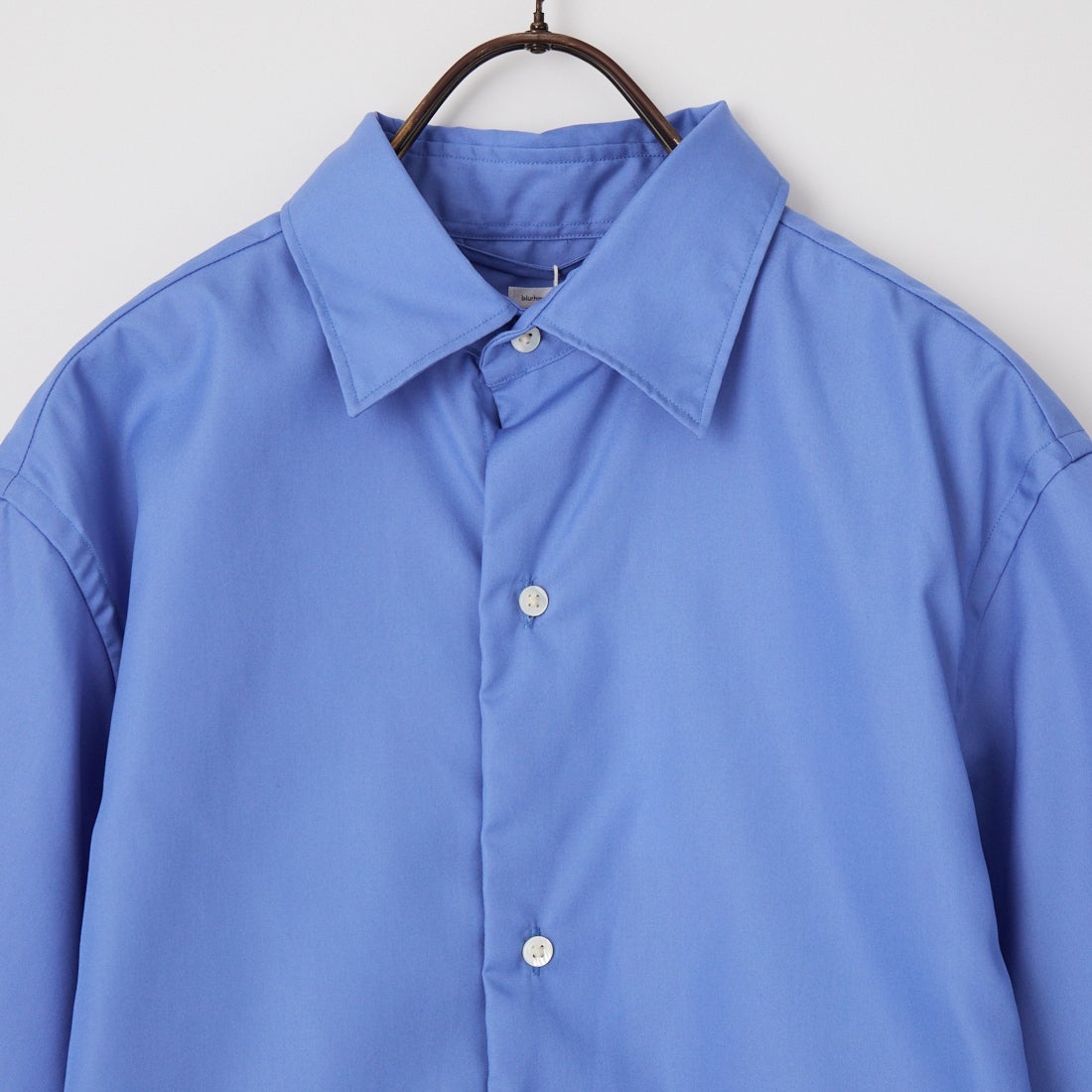 blurhms [ブラームス] コットン ブロード ハーフスリーブシャツ [BHS26S036SLD] 02 SAXEBLU
