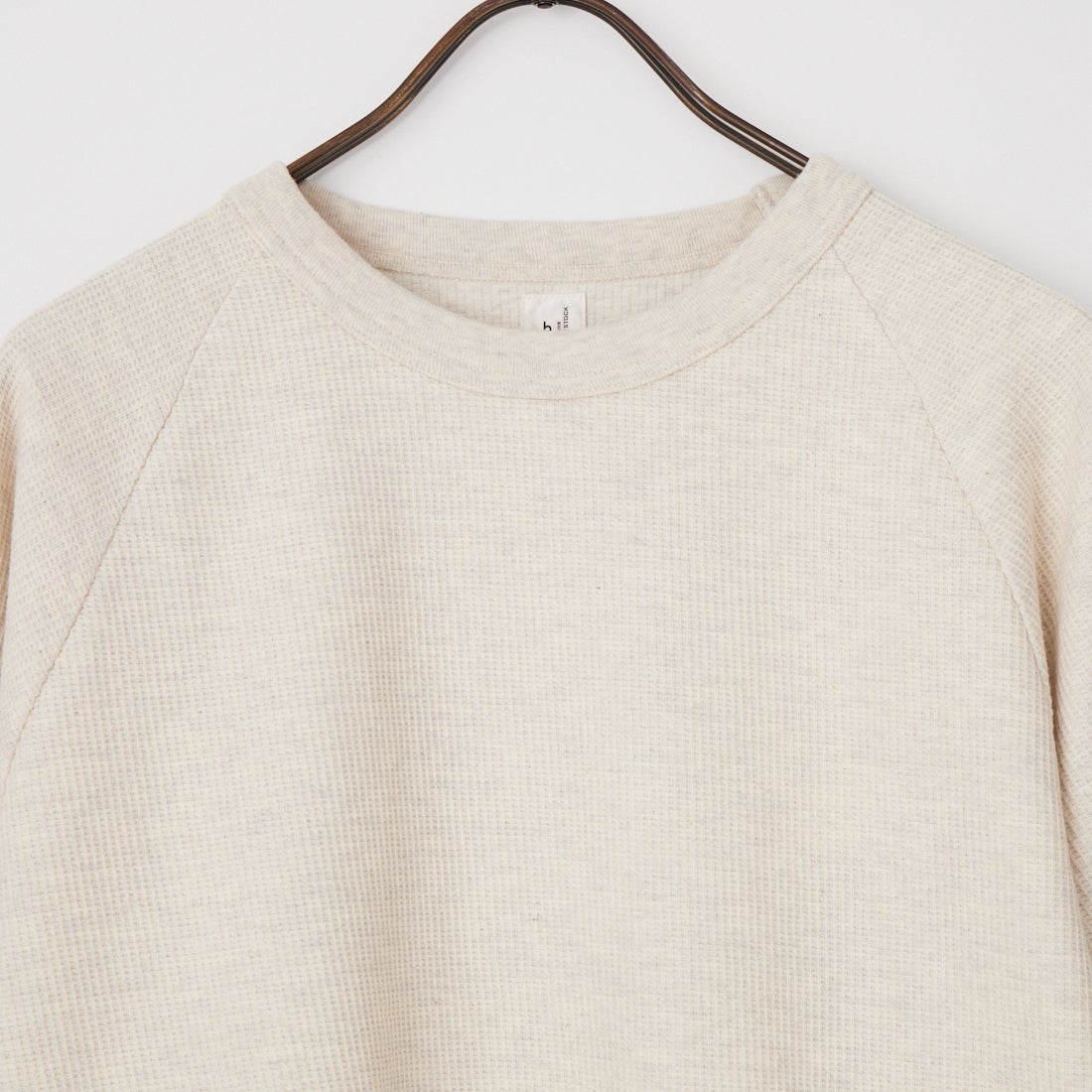 blurhms ROOTSTOCK [ブラームス ルーツストック] ラフ＆スムース サーマル ラグランTシャツ [BROOTS24S21S26] 02 H.OATME