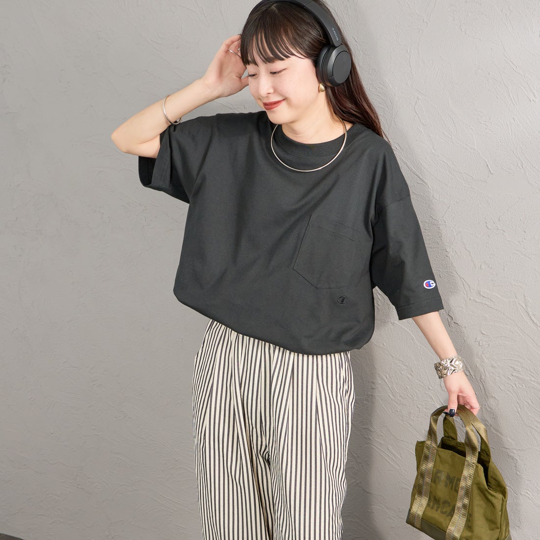 090 BLACK&&モデル身長：150cm 着用サイズ：S&&