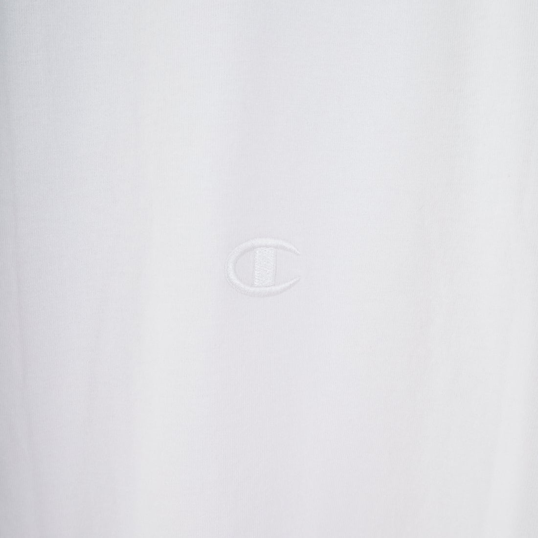 Champion [チャンピオン] 別注 スリーアイコン ロゴ刺繍ポケットTシャツ [C8-D334-JF] 010 WHITE
