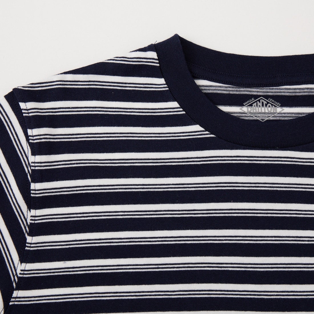 DANTON [ダントン] ショート丈 ストライプ半袖Tシャツ [DT-C0404CJJ] NVY/OFF WH