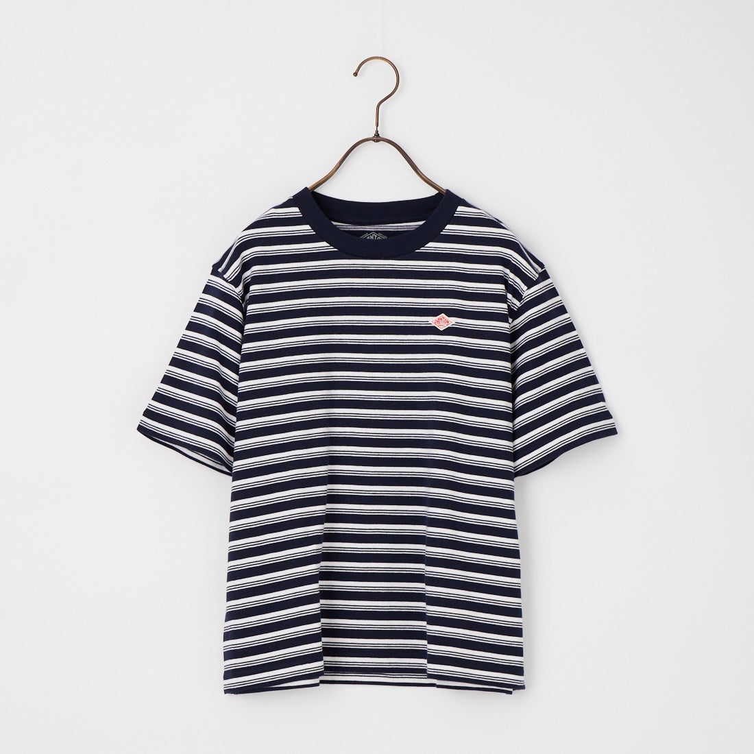 DANTON [ダントン] ショート丈 ストライプ半袖Tシャツ [DT-C0404CJJ] NVY/OFF WH
