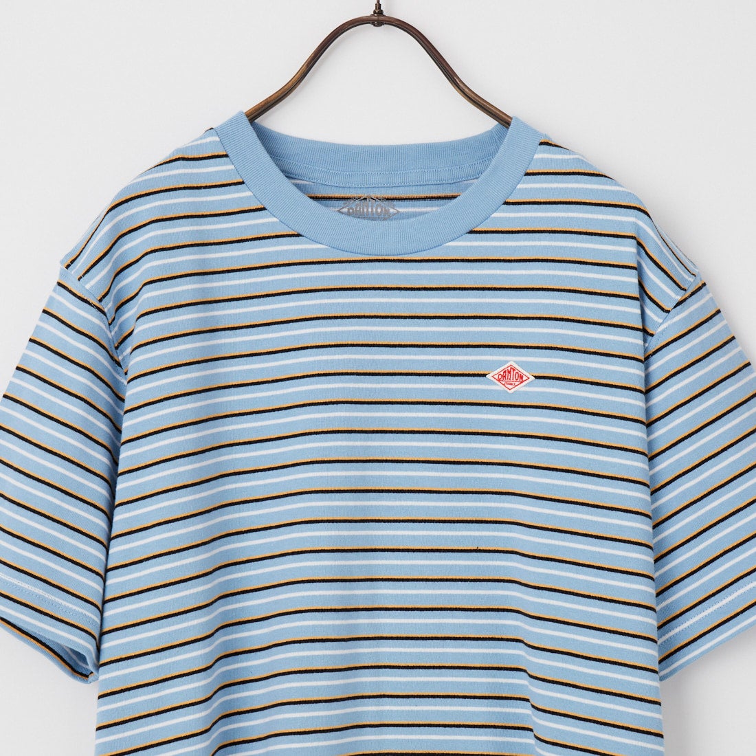 DANTON [ダントン] ショート丈 ストライプ半袖Tシャツ [DT-C0404CJJ] BLU/ORANGE