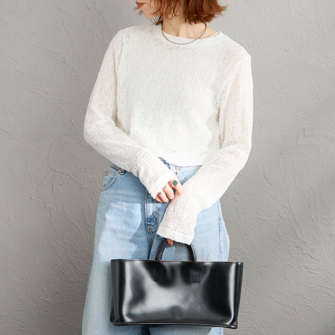 11 OFF WHI&&モデル身長：158cm 着用サイズ：F&&