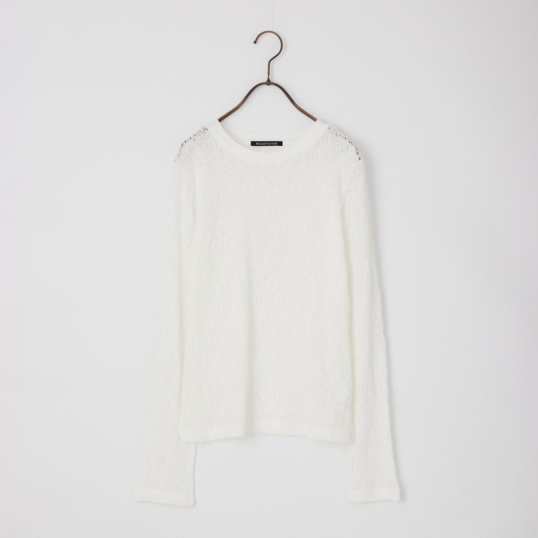 mizuiro ind [ミズイロインド] レースクルーネックTシャツ [1-210080] 11 OFF WHI