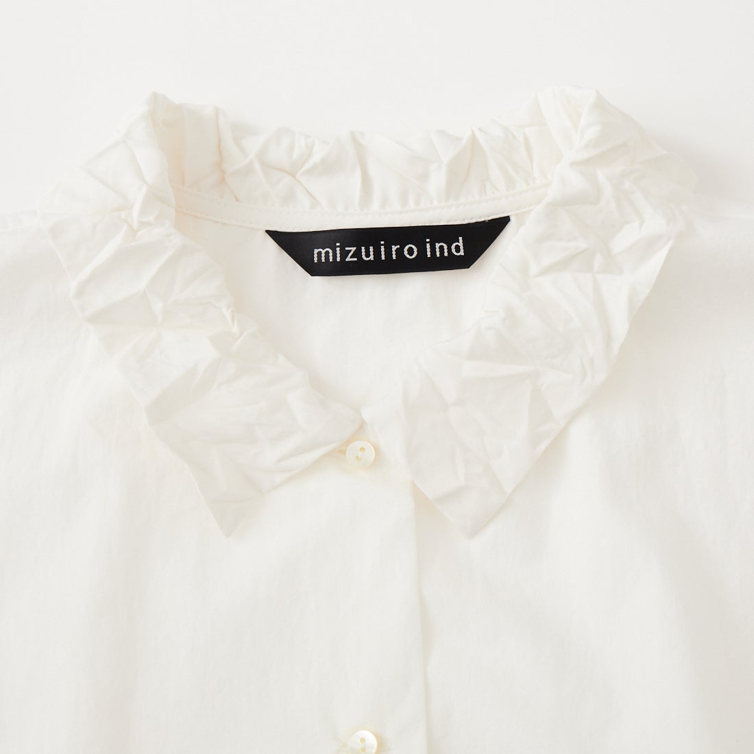 mizuiro ind [ミズイロインド] ワッシャーカラーワイドシャツ [1-230155] 11 OFF WHI
