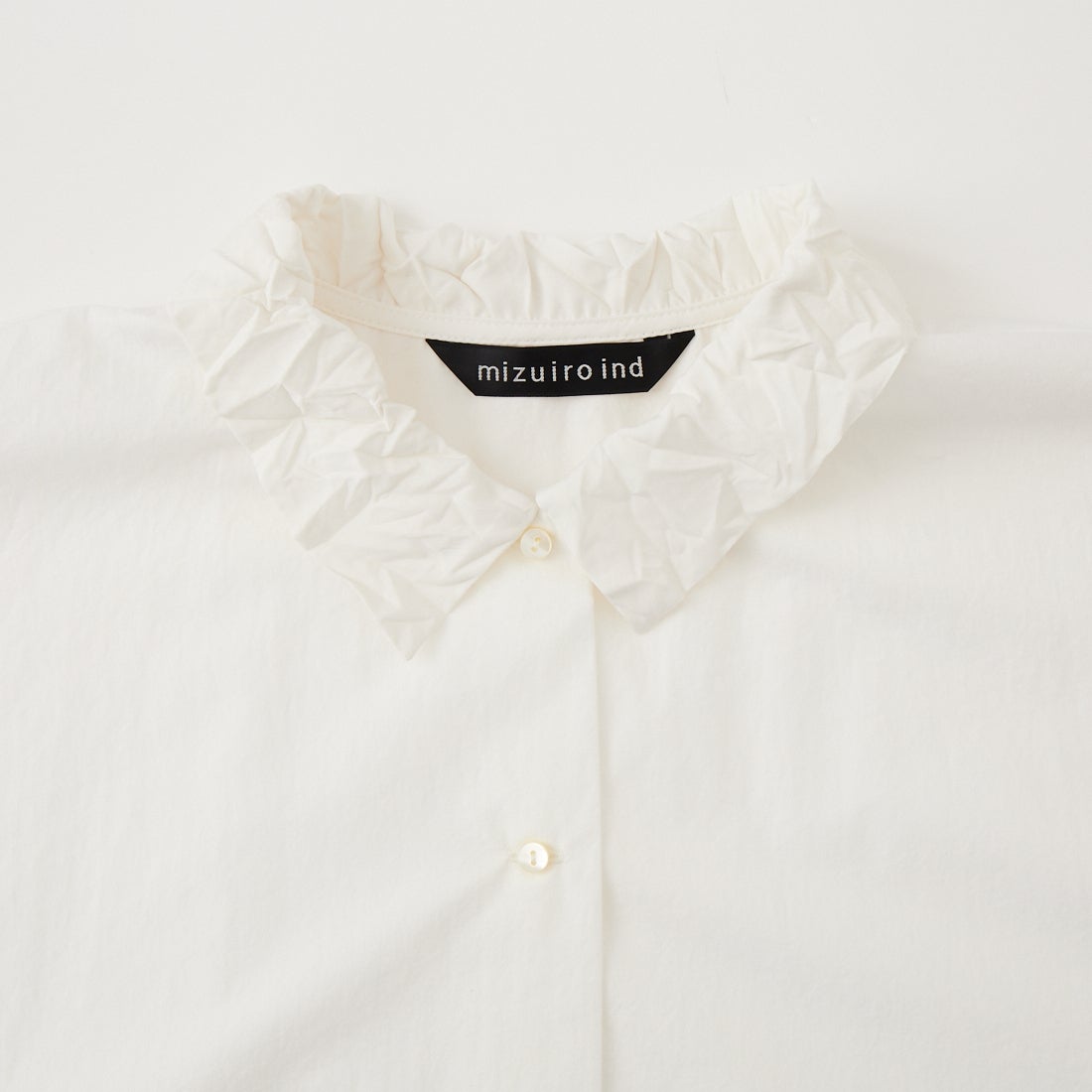mizuiro ind [ミズイロインド] ワッシャーカラーワイドシャツ [1-230155] 11 OFF WHI