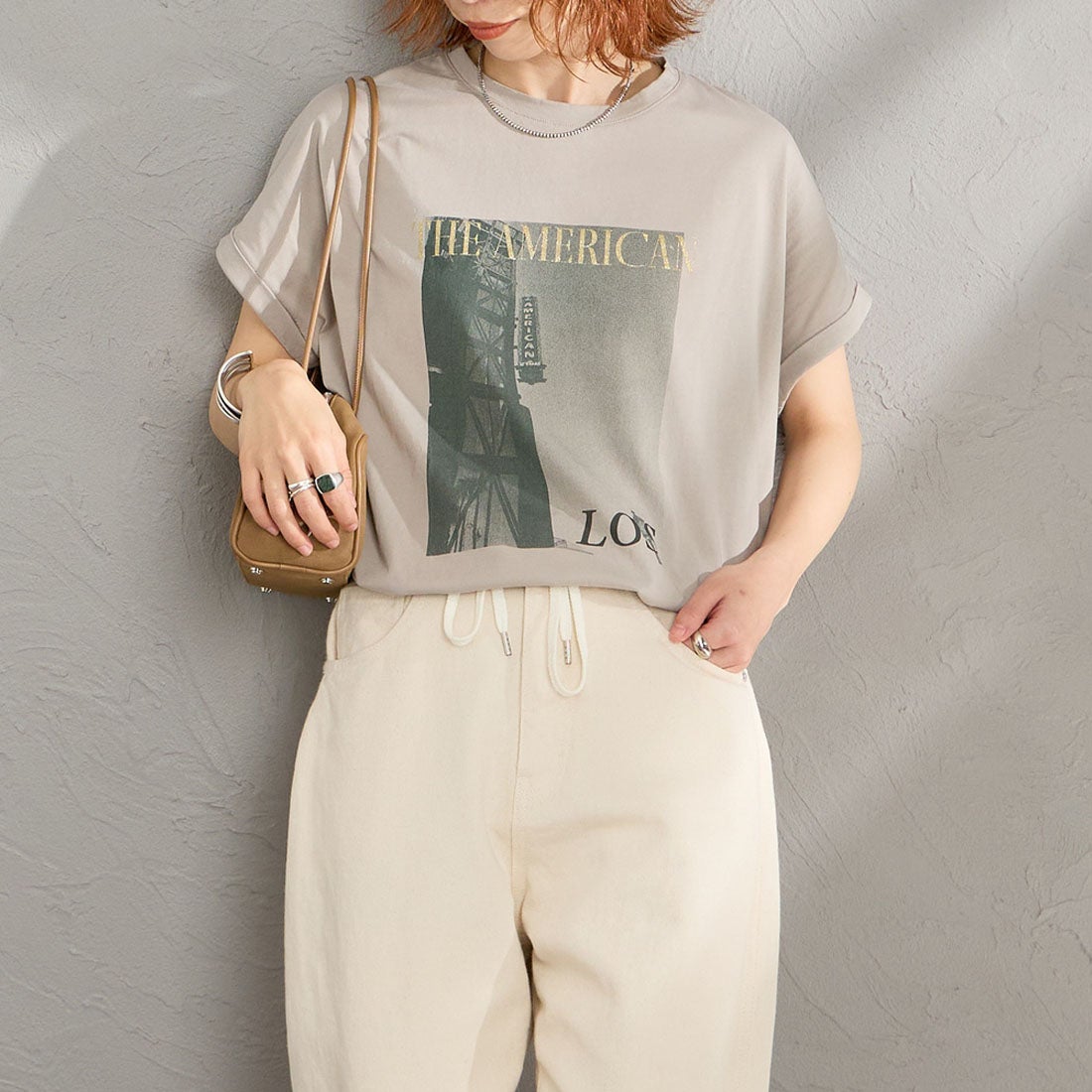 MICA&DEAL × JEANSFACTORY [マイカアンドディール × ジーンズファクトリー] 別注 フレンチスリーブ フォトプリントTシャツ [0126209177-JF]