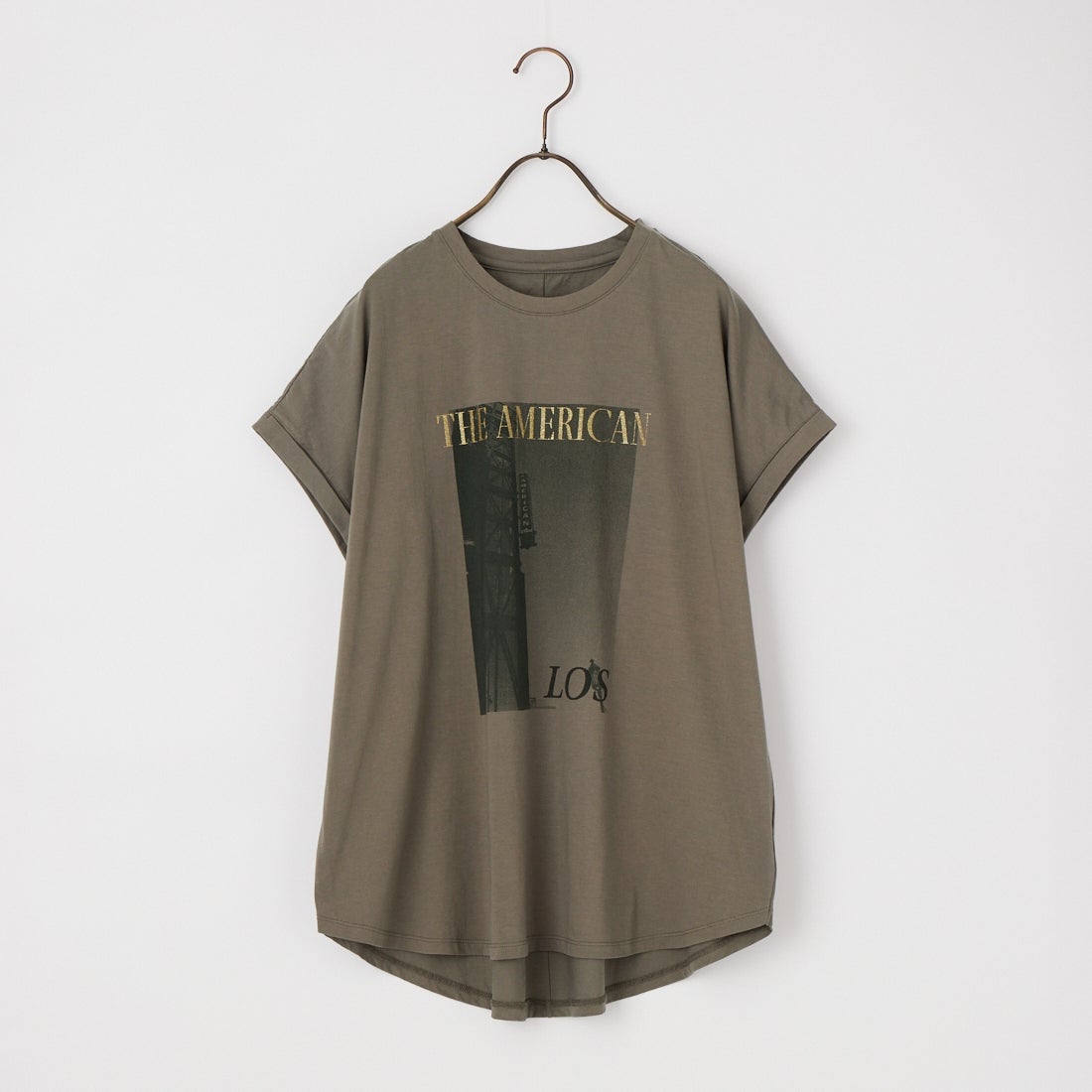 MICA&DEAL × JEANSFACTORY [マイカアンドディール × ジーンズファクトリー] 別注 フレンチスリーブ フォトプリントTシャツ [0126209177-JF] CHARCOAL