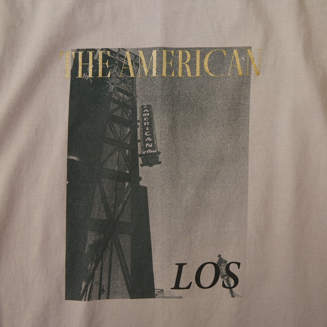 MICA&DEAL × JEANSFACTORY [マイカアンドディール × ジーンズファクトリー] 別注 フレンチスリーブ フォトプリントTシャツ [0126209177-JF] GREIGE