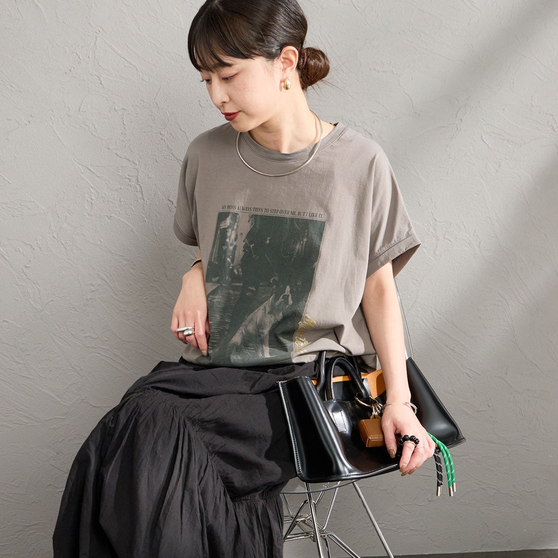 CHARCOAL&&モデル身長：150cm 着用サイズ：F&&