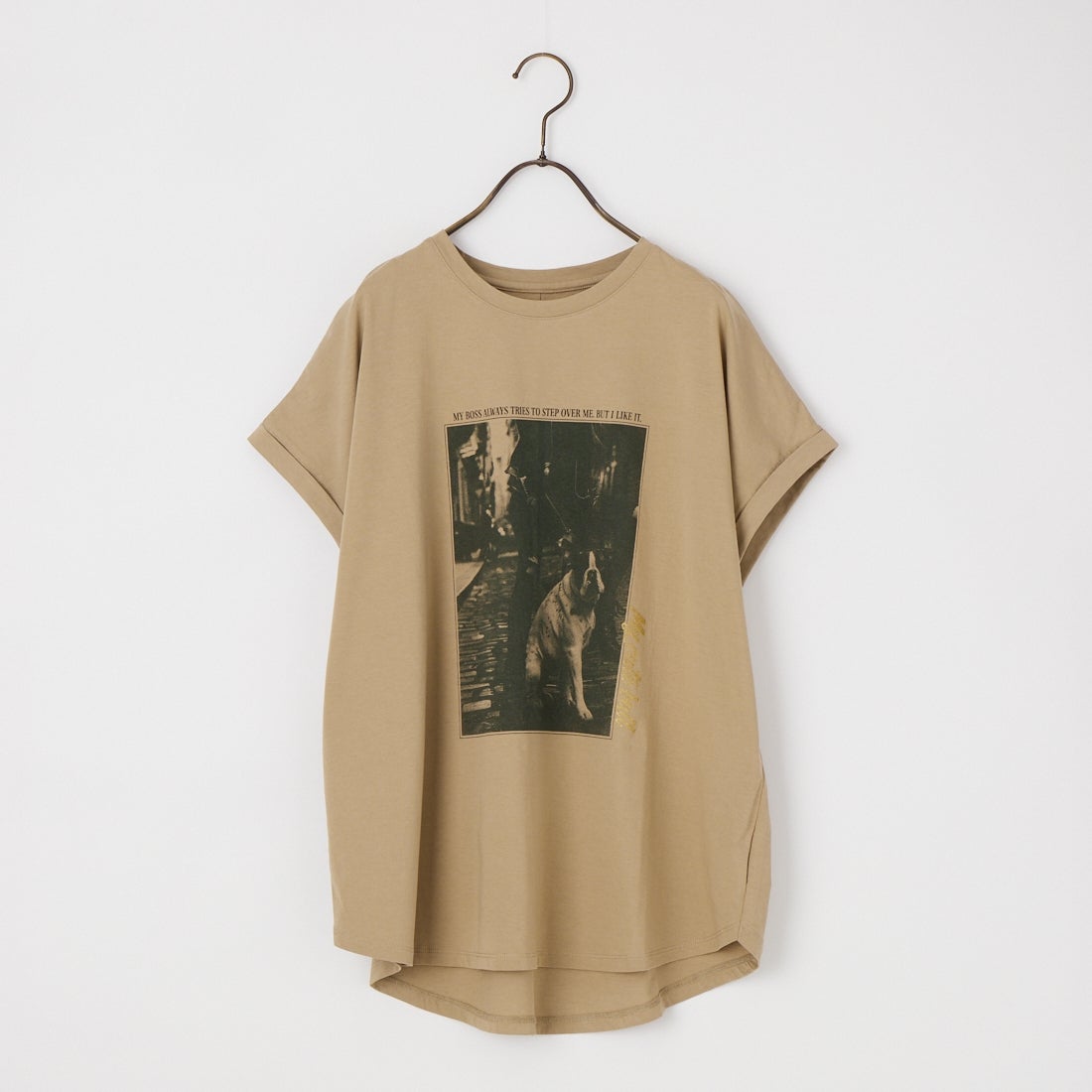 MICA&DEAL × JEANSFACTORY [マイカアンドディール × ジーンズファクトリー] 別注 フレンチスリーブ フォトプリントTシャツ [0126209178-JF] BEIGE