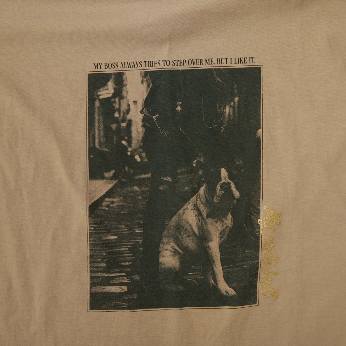 MICA&DEAL × JEANSFACTORY [マイカアンドディール × ジーンズファクトリー] 別注 フレンチスリーブ フォトプリントTシャツ [0126209178-JF] BEIGE