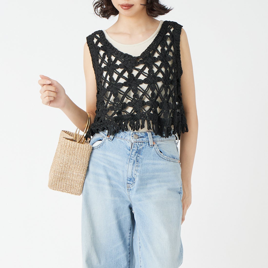 ﾌﾞﾗｯｸ&&モデル身長：162cm 着用サイズ：F&&