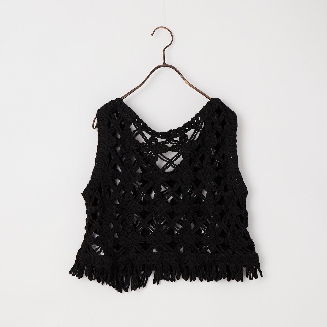 Jf Ready Made [ジェイエフレディメイド] マクラメロープベスト [151-15102] ﾌﾞﾗｯｸ