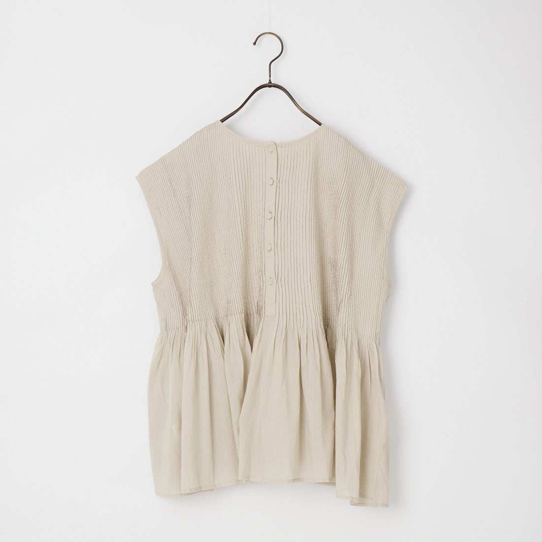 maison de soil [メゾンドソイル] ミニピンタック フレンチスリーブプルオーバー [NMDS26242] 8200 BEIGE