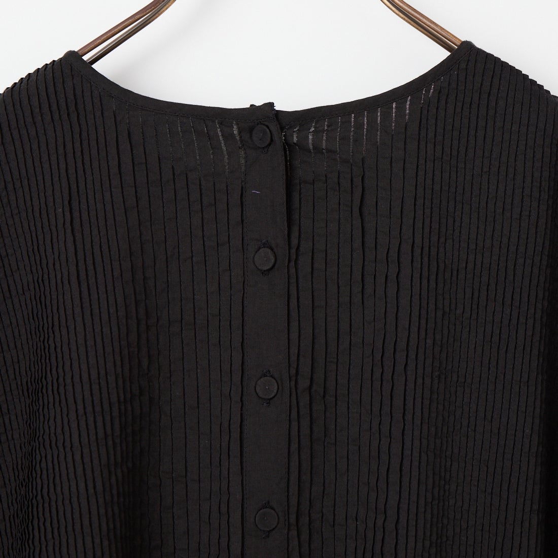 maison de soil [メゾンドソイル] ミニピンタック ハーフスリーブプルオーバー [NMDS26241] 9900 BLACK