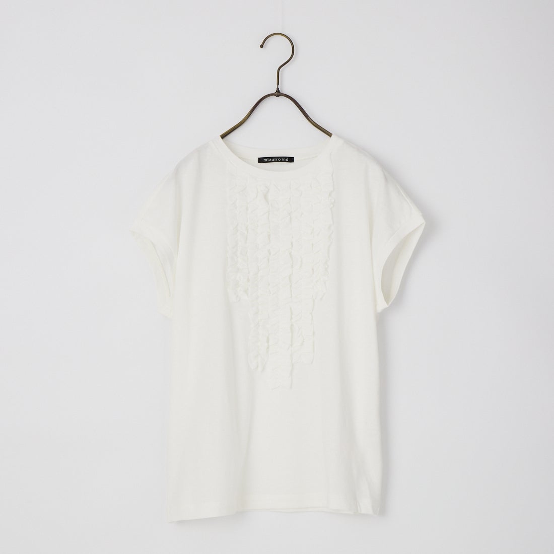 mizuiro ind [ミズイロインド] フレンチスリーブフリルプルオーバー [1-210082] 11 OFF WHI