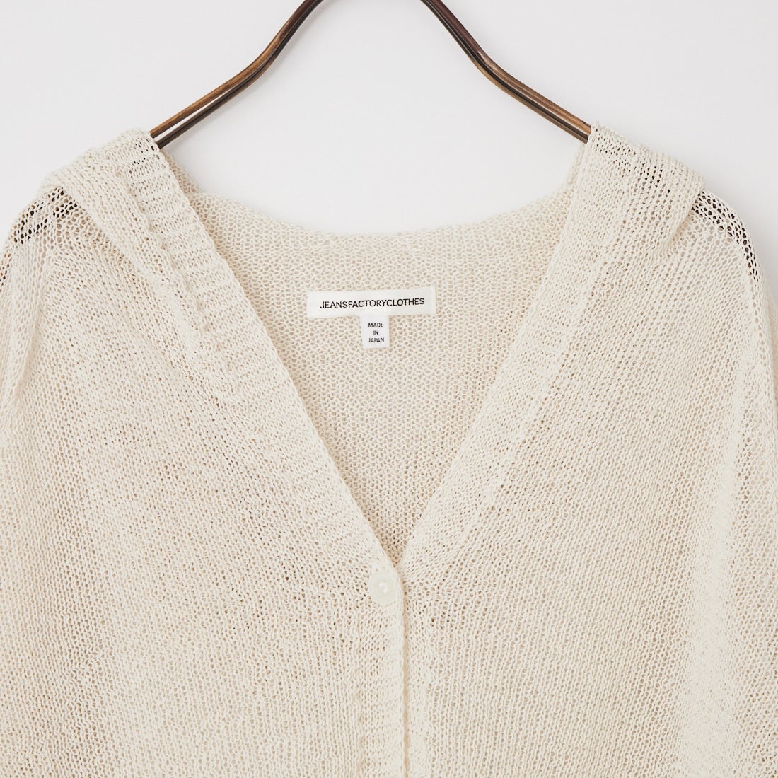 Jeans Factory Clothes [ジーンズファクトリークローズ] ホールガーメント フードカーディガン [113-2065] ｵﾌﾎﾜｲﾄ