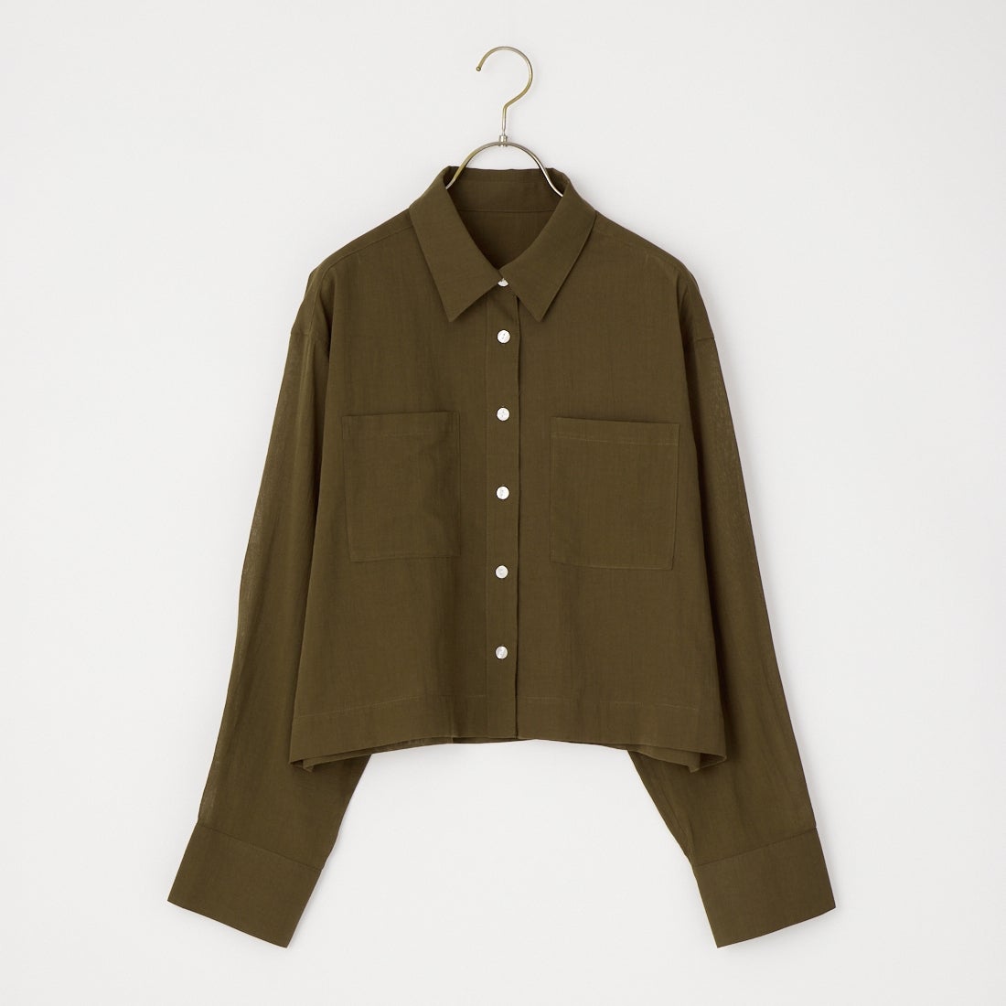USINE [ユジーヌ] シアー短丈シャツ [IN11-SH-6] KHAKI.B