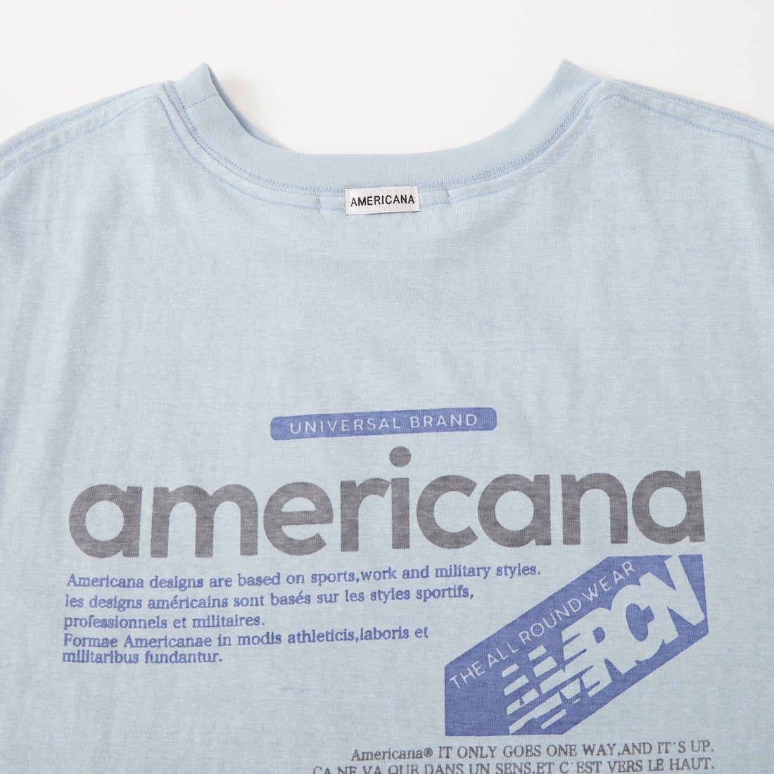 Americana [アメリカーナ] バックプリントTシャツ [BRF-808A-1] ﾌﾞﾙｰｸﾞﾚｰ