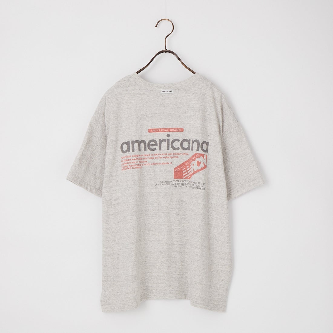 Americana [アメリカーナ] バックプリントTシャツ [BRF-808A-1] ﾓｸｸﾞﾚｰ