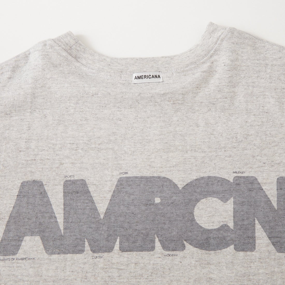 Americana [アメリカーナ] AMERCN バックプリントTシャツ [BRF-808A-2] ﾓｸｸﾞﾚｰ