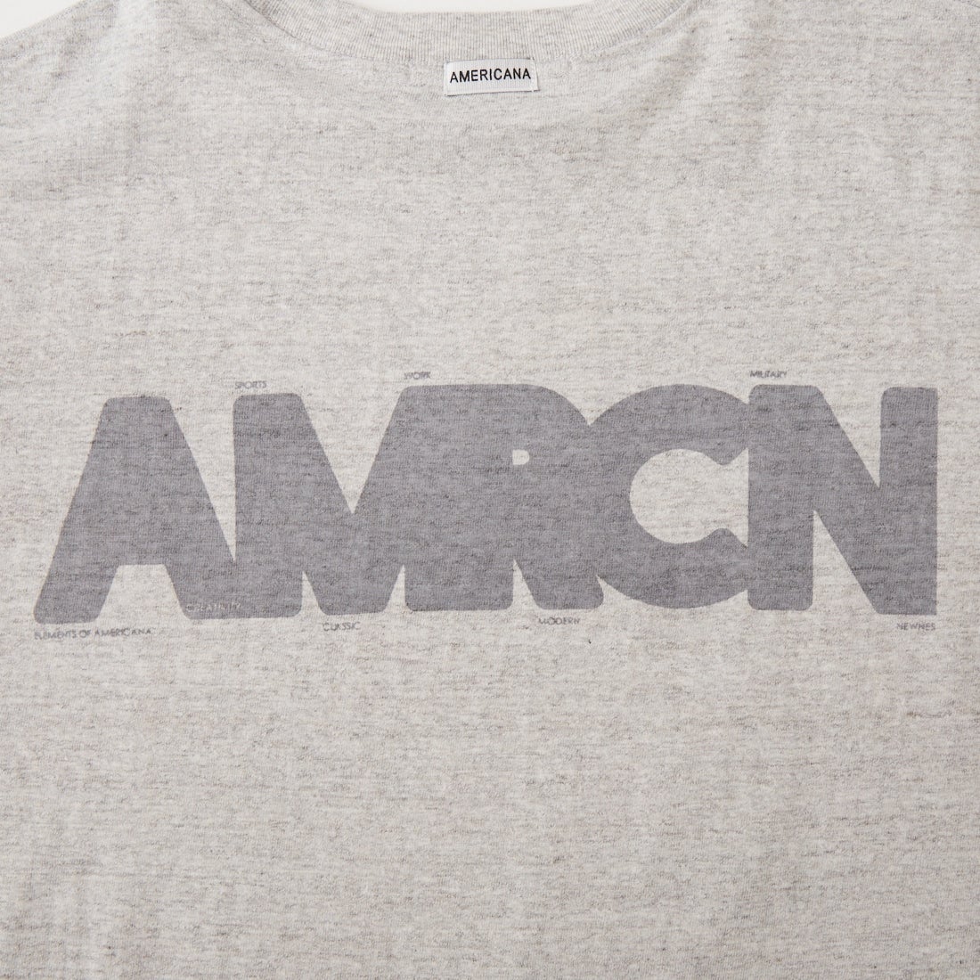 Americana [アメリカーナ] AMERCN バックプリントTシャツ [BRF-808A-2] ﾓｸｸﾞﾚｰ