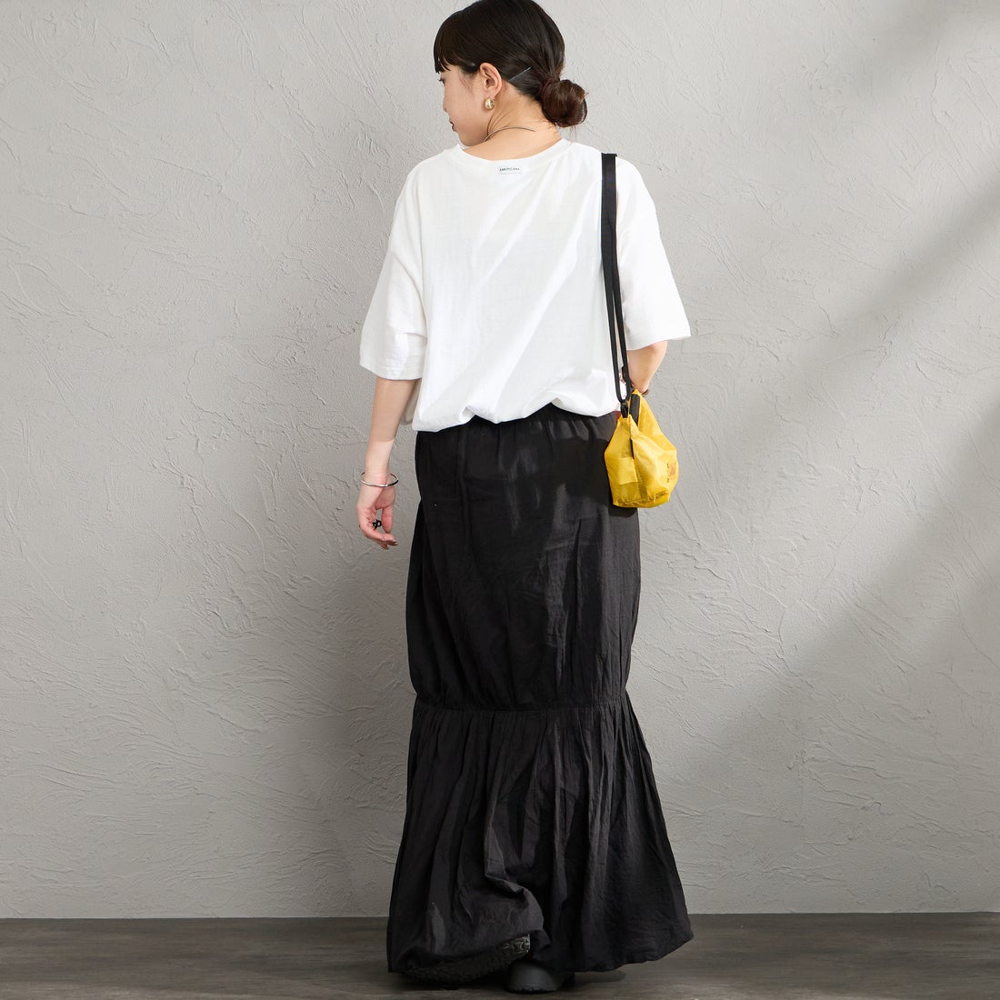 Americana [アメリカーナ] プリントTシャツ [BRF-808A-8] ﾎﾜｲﾄ &&モデル身長：150cm 着用サイズ：ONE SIZE&&