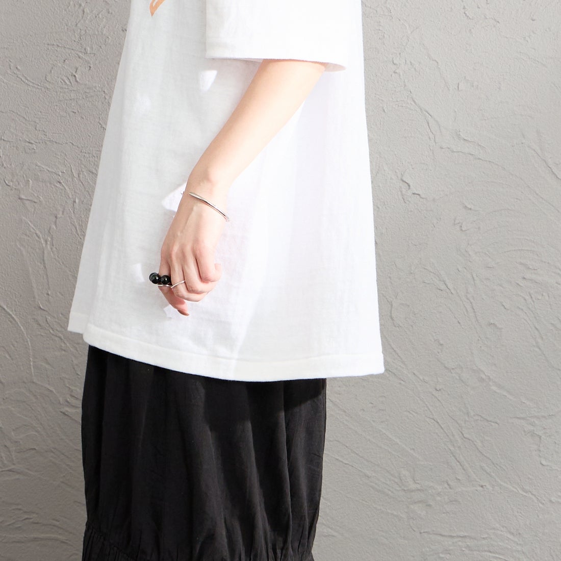 Americana [アメリカーナ] プリントTシャツ [BRF-808A-8] ﾎﾜｲﾄ &&モデル身長：150cm 着用サイズ：ONE SIZE&&