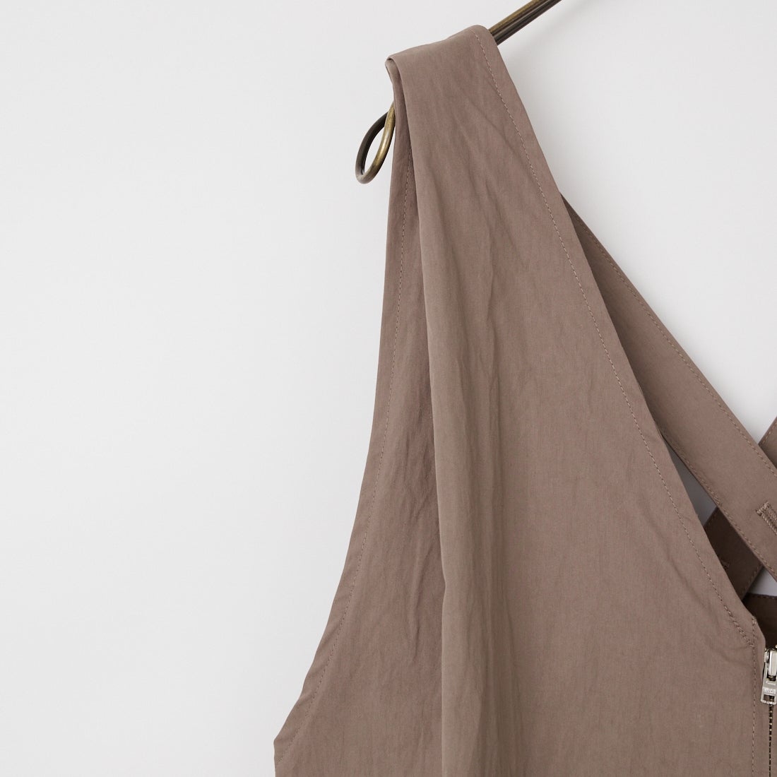 KHA:KI [カーキ] Vネックジャンパードレス [MIL26HOP3102] BROWN