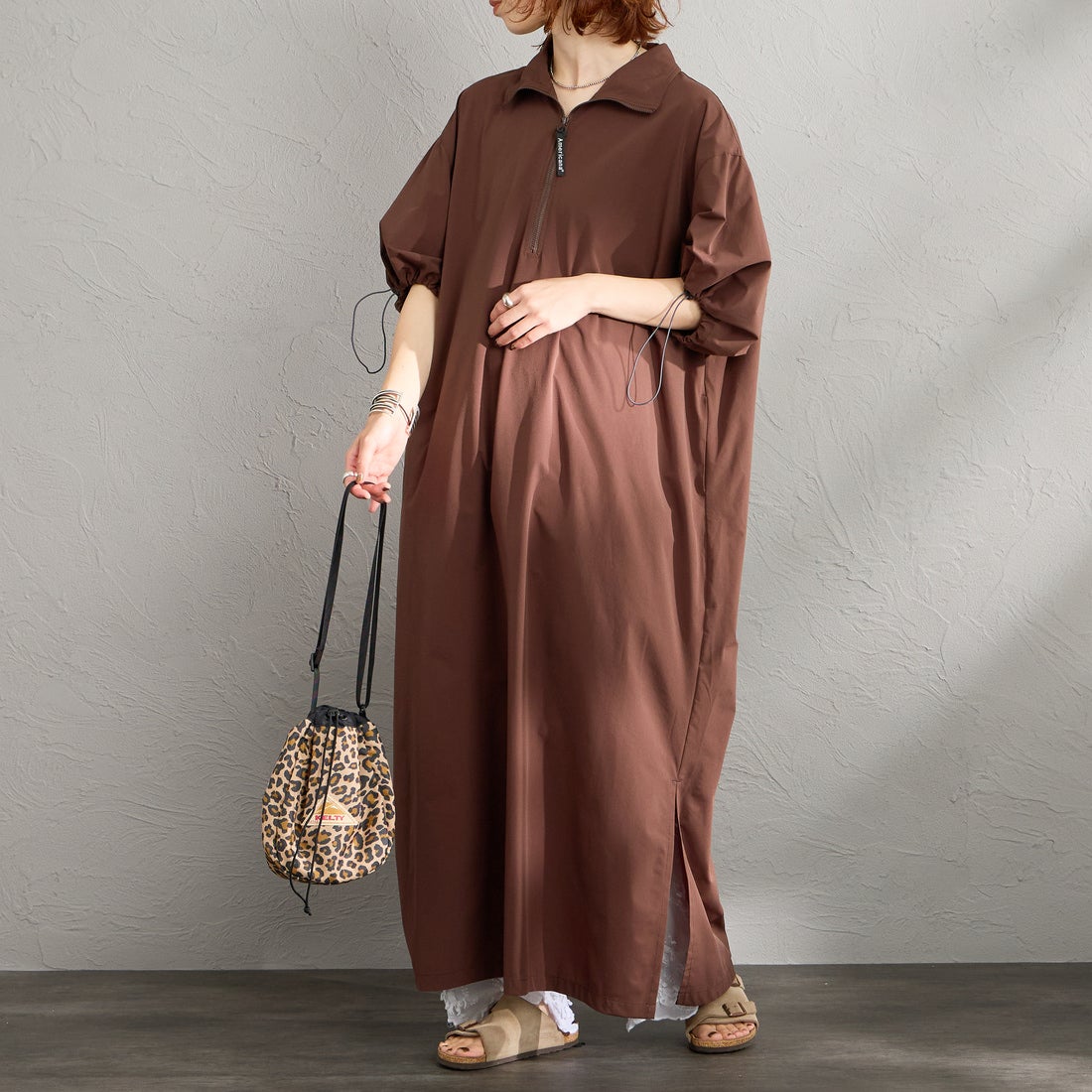 ﾌﾞﾗｳﾝ&&モデル身長：158cm 着用サイズ：ONE SIZE&&