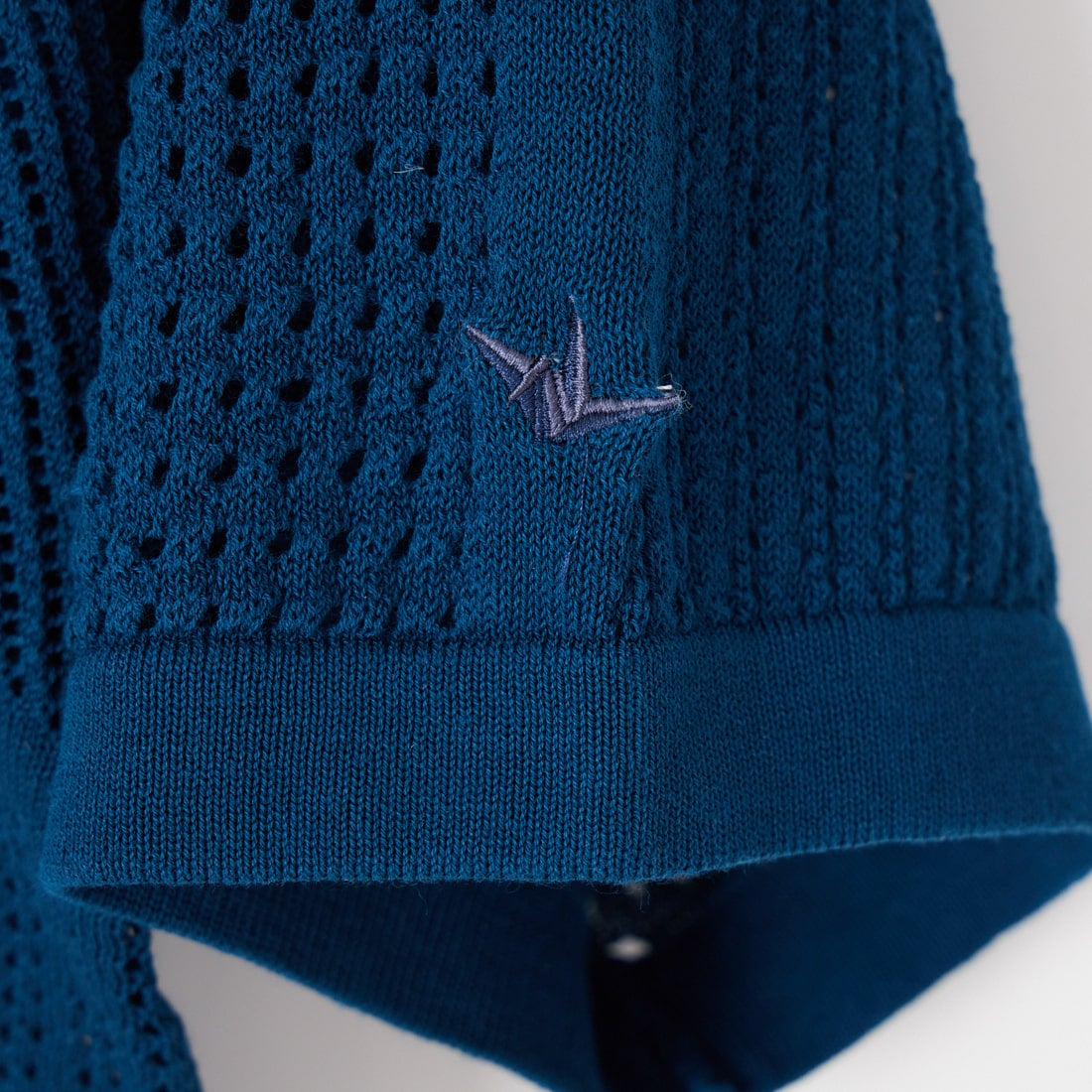 1PIU1UGUALE3 RELAX [ウノ ピゥ ウノ ウグァーレ トレ] ブロック メッシュニット 半袖Tシャツ [USK-26002] SN52 NAVY