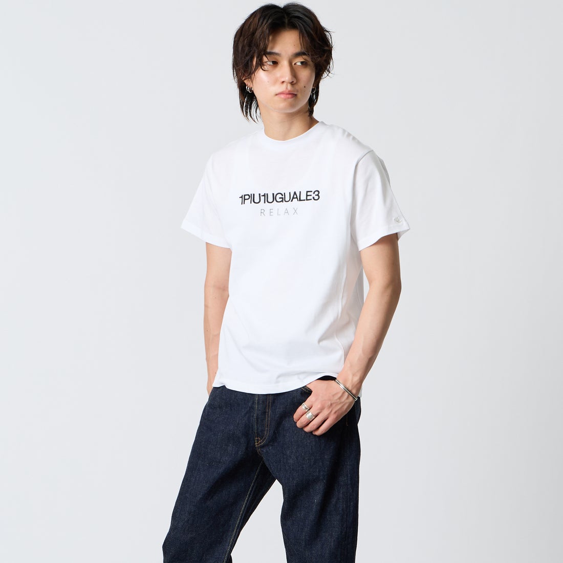 SN10 WHITE&&モデル身長：177cm 着用サイズ：M&&