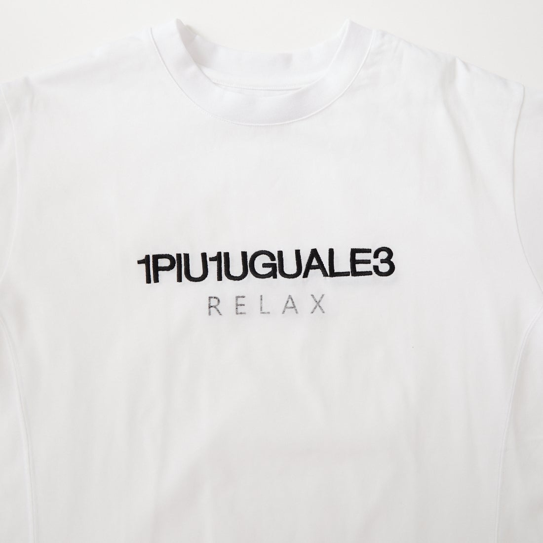 1PIU1UGUALE3 RELAX [ウノ ピゥ ウノ ウグァーレ トレ] リバース ロゴ 半袖Tシャツ [UST-26069] SN10 WHITE