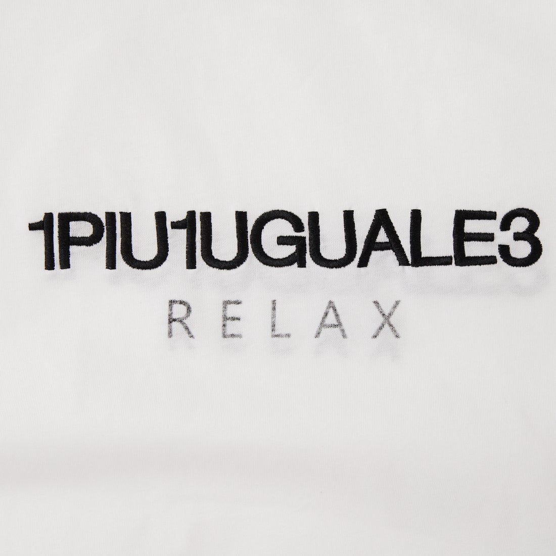 1PIU1UGUALE3 RELAX [ウノ ピゥ ウノ ウグァーレ トレ] リバース ロゴ 半袖Tシャツ [UST-26069] SN10 WHITE