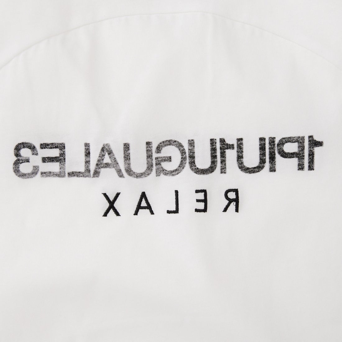 1PIU1UGUALE3 RELAX [ウノ ピゥ ウノ ウグァーレ トレ] リバース ロゴ 半袖Tシャツ [UST-26069] SN10 WHITE