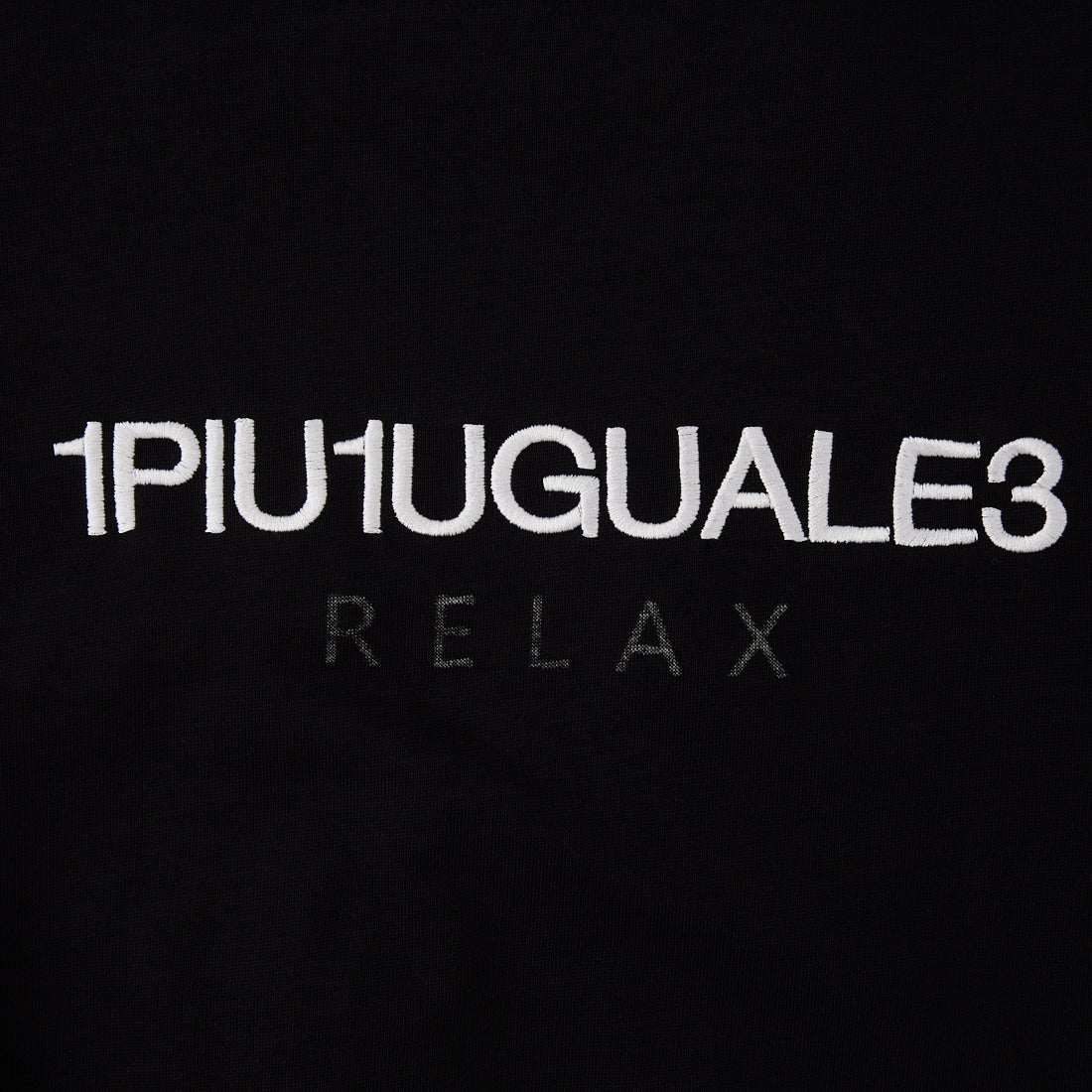1PIU1UGUALE3 RELAX [ウノ ピゥ ウノ ウグァーレ トレ] リバース ロゴ 半袖Tシャツ [UST-26069] SN90 BLACK