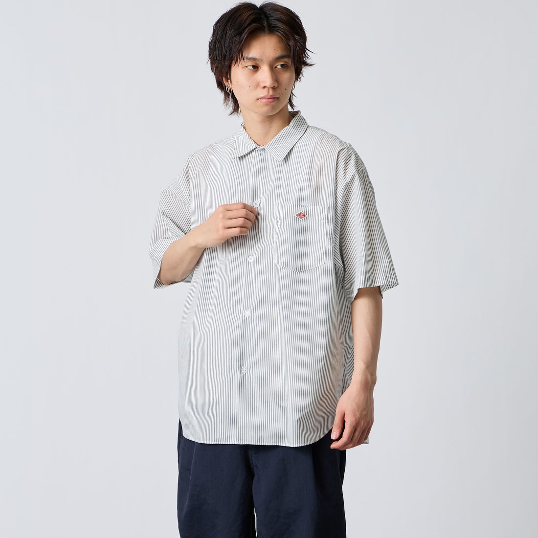 WHT/NVY ST&&モデル身長：177cm 着用サイズ：42&&