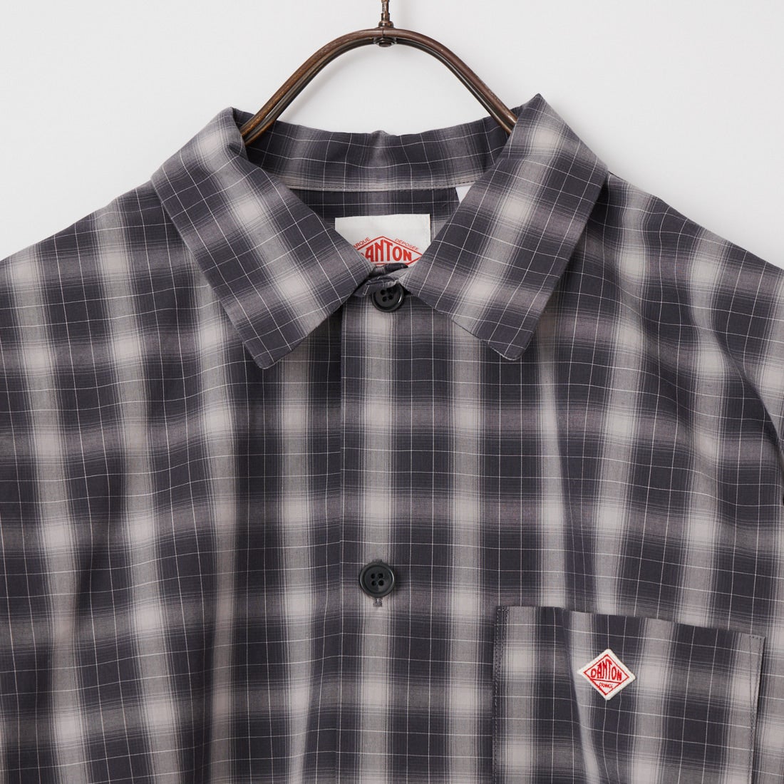 DANTON [ダントン] ポプリン ショートスリーブシャツ [DT-B0434TCV] GRY/CHR OM