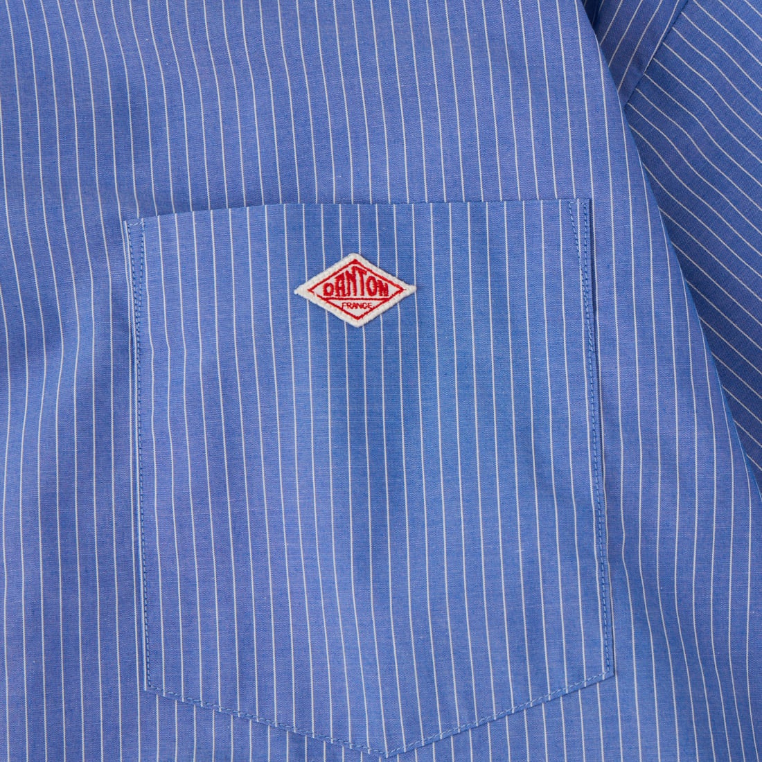 DANTON [ダントン] ポプリン ショートスリーブシャツ [DT-B0434TCV] BLU/WHT ST