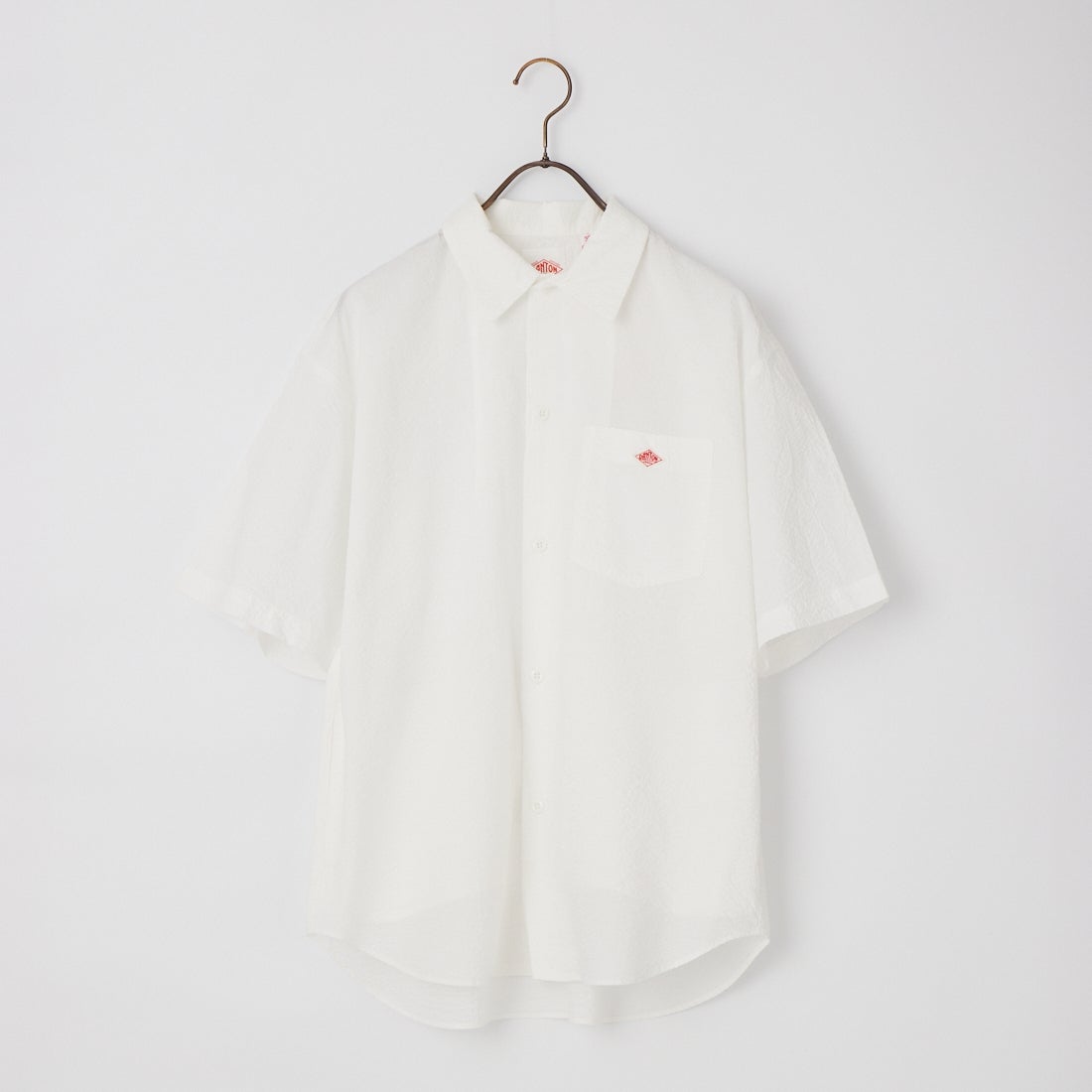 DANTON [ダントン] リンクルフィニッシュ ショートスリーブシャツ [DT-B0434UKK] OFF WHITE