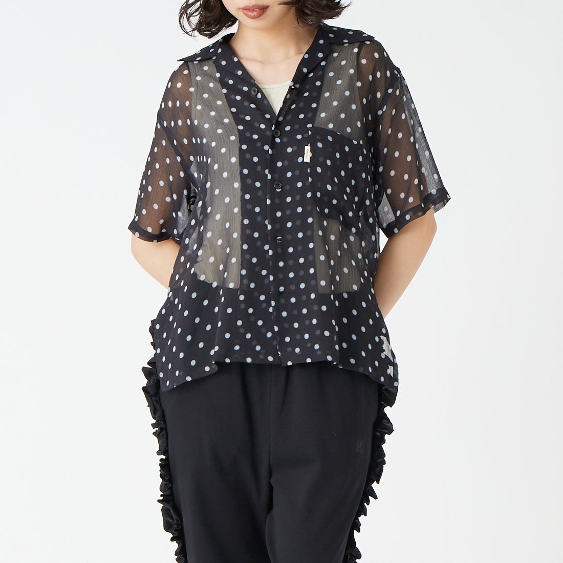 93 BLK/OW&&モデル身長：162cm 着用サイズ：36&&